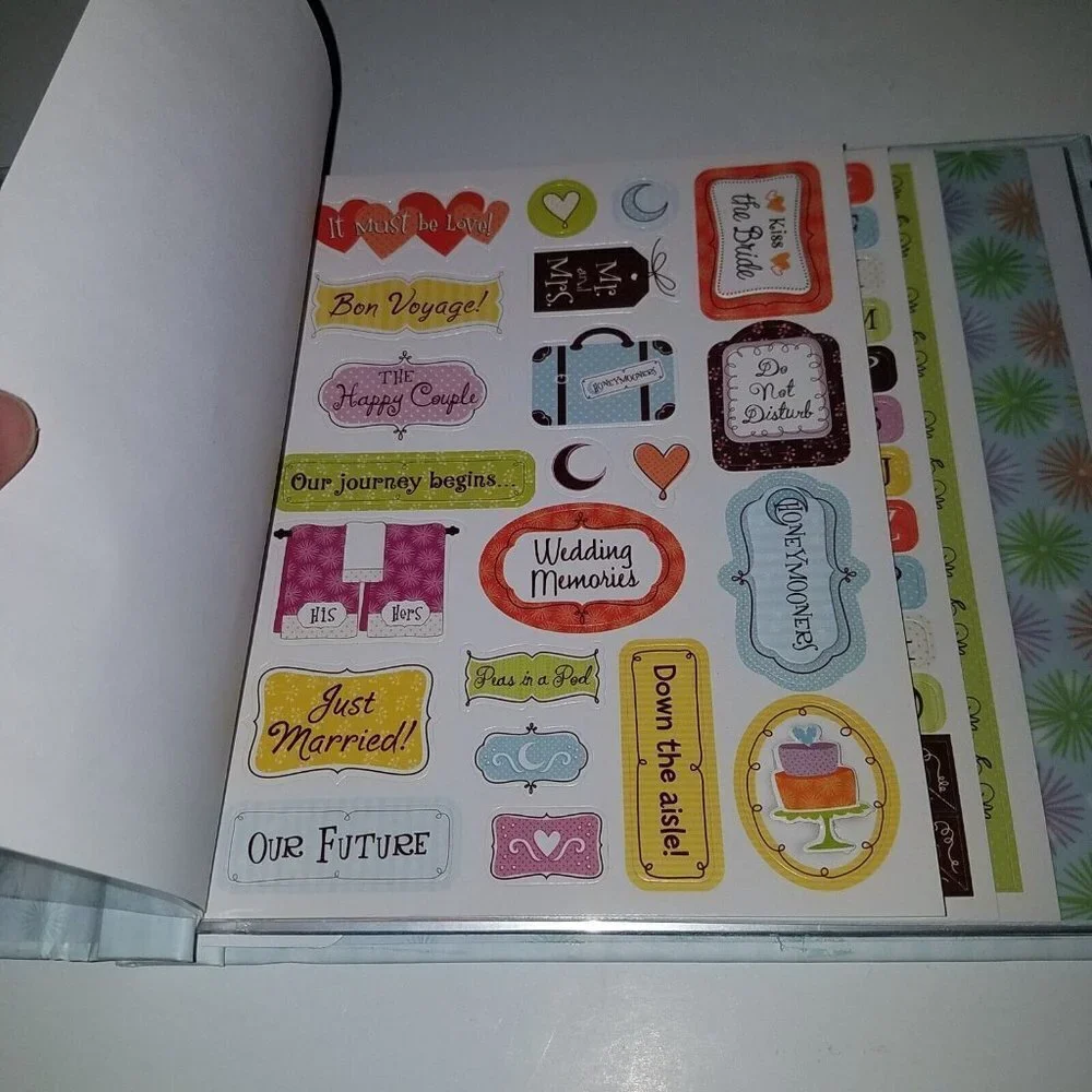 Wedding Newlywed Honeymoon Photo Album + Scrapbook Kit Lot ELSA New Seasons